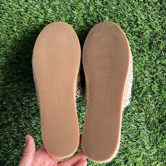 BANANA REPUBLIC Tan & Black Women’s Snake Print Espadrille Slide size 9 - Picture 6 of 8